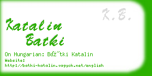 katalin batki business card